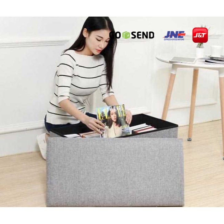 Stool Sofa Box Kotak Penyimpanan Barang Multifingsi