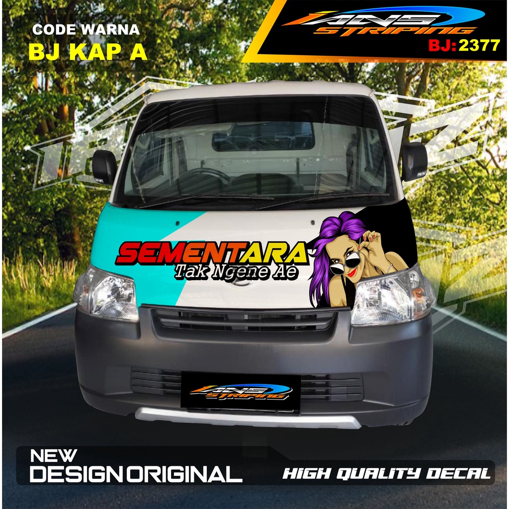 STICKER DECAL KAP KABIN DEPAN MOBIL GRANMAX PICK UP / VARIASI STIKER KABIN DEPAN PICK UP / DECAL STIKER KABIN CARRY PICK UP L300 DLL