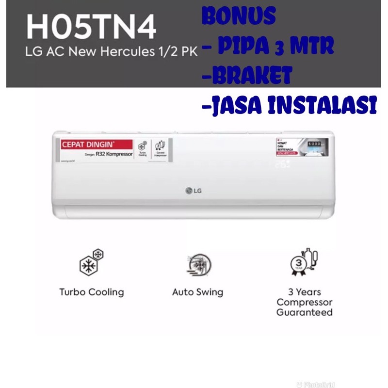 AC LG 1/2 PK LG AC Hercules H05TN4 - 0.5 PK Free Instalasi Tangerang