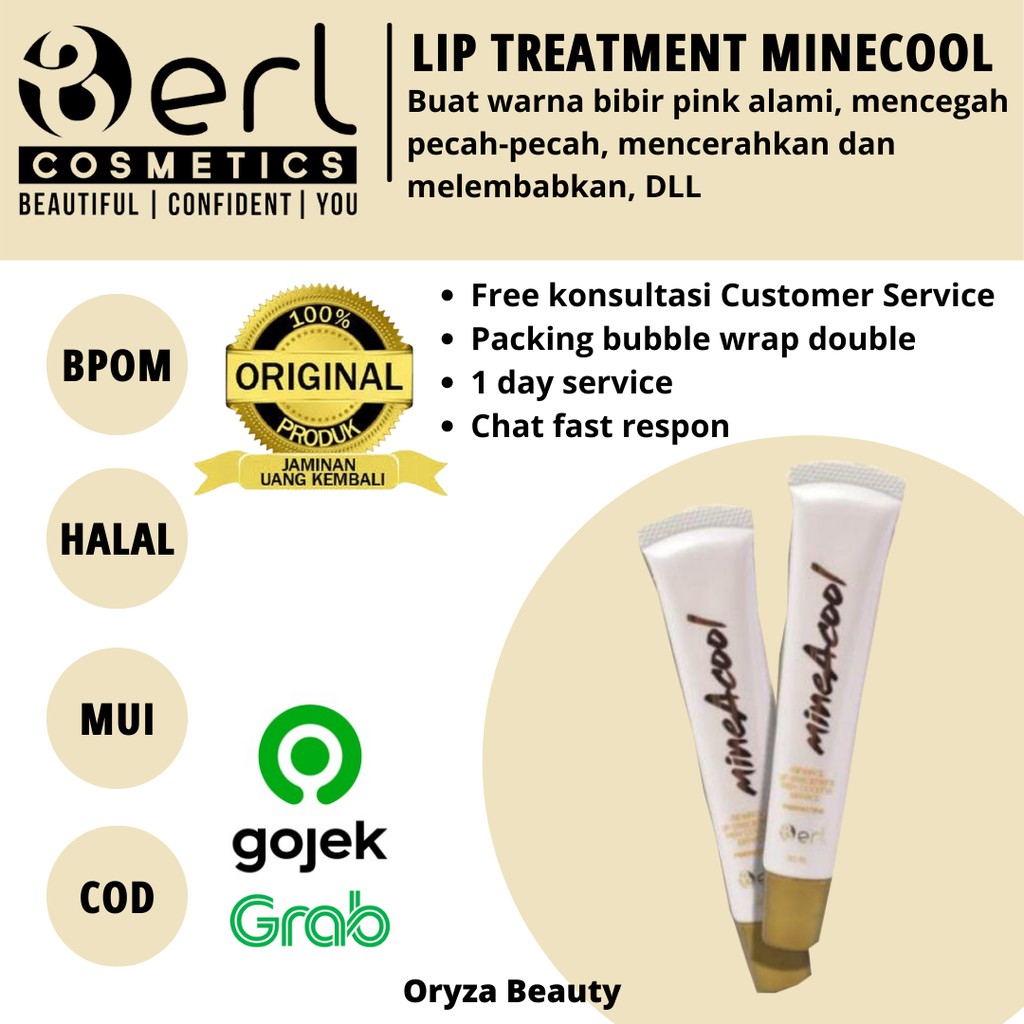 Lip Treatment B Erl Berl Cosmetics Lipgloss Lipcare Lip Gloss Care Pelembab Bibir