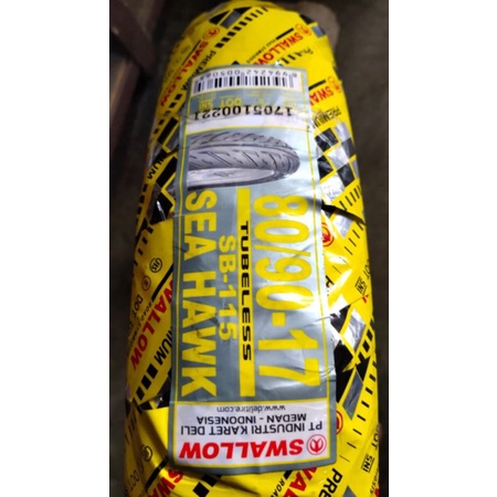 Ban Tubeless Swallow Ukuran 80 90 ring 17