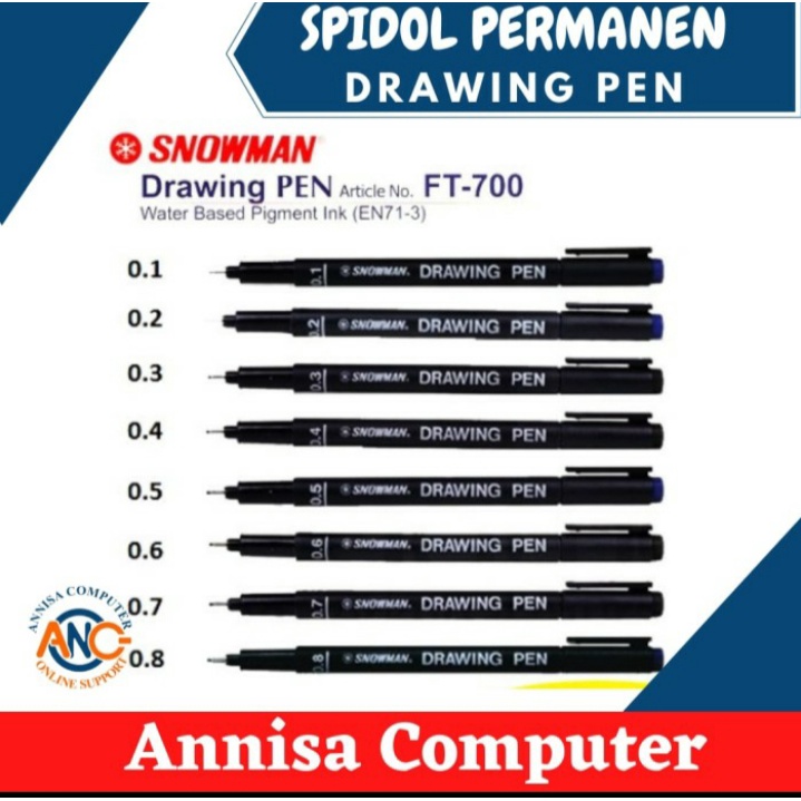 

SPIDOL DRAWING PEN 01 - 08 SNOWMAN / PULPEN IJAZAH / TANDATANGAN