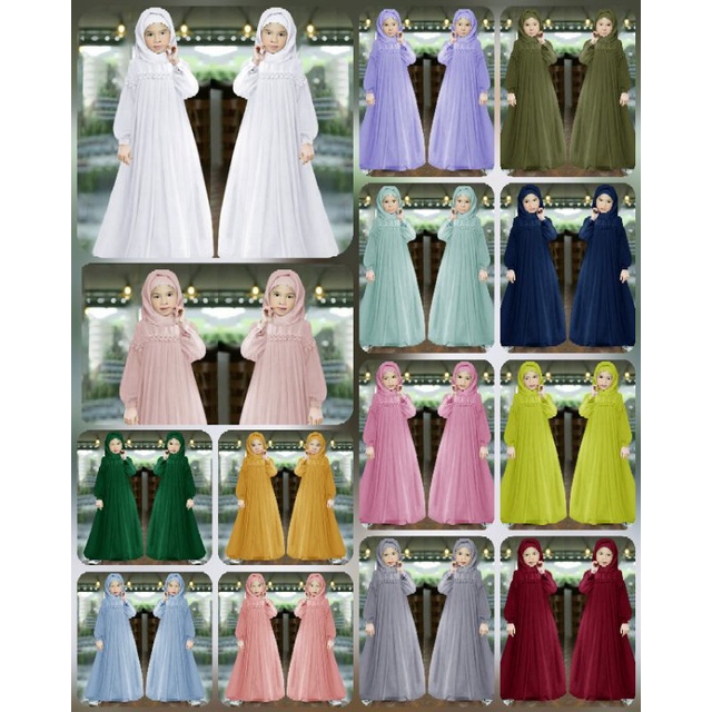 3 UKURAN S M L GAMIS ANAK MAXY NURAINI KID RENDA TILE MOSCREPE ADA VIDEO REAL PICT HM