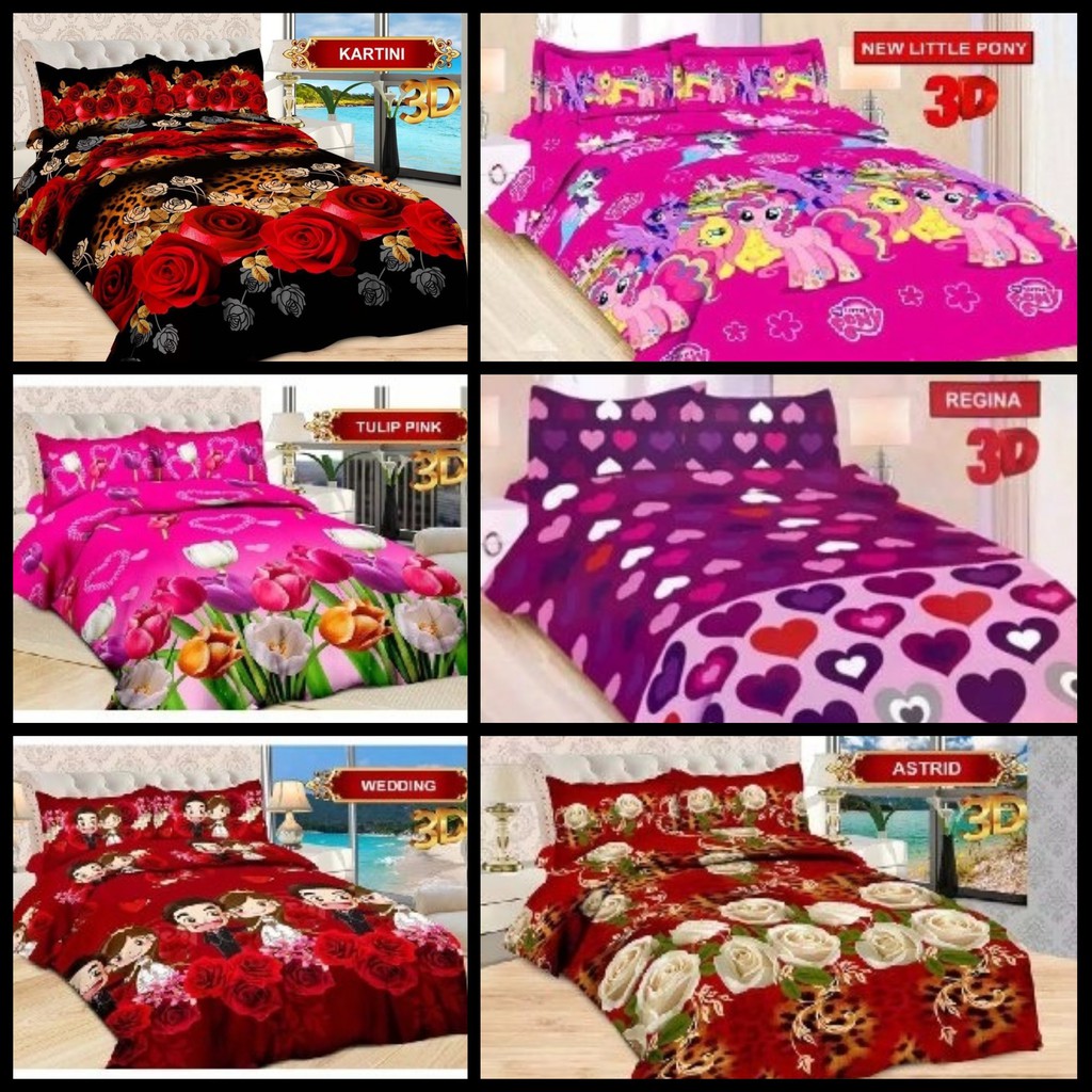 New Sprei Rumbai Bonita B2 Ukuran 180x200 ORI Motif Paris Kartini Tulip Melanie Thalia Suzanne