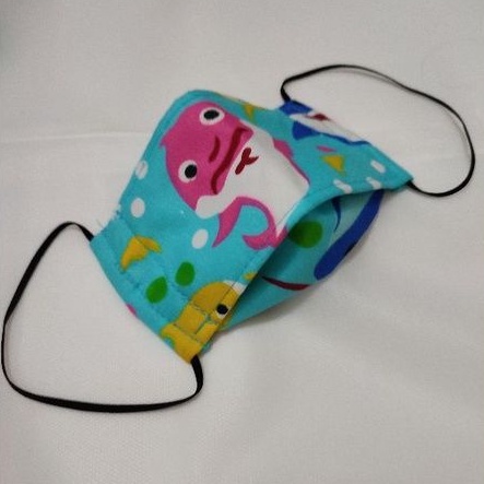 Masker Anak 3D / Duckbill Kain Motif 3Ply 5-9 Tahun