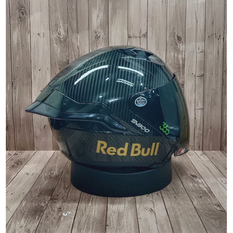 HELM RSV SV300 CARBON - PAKET GANTENG - VISOR SMOKE - RED BULL-2