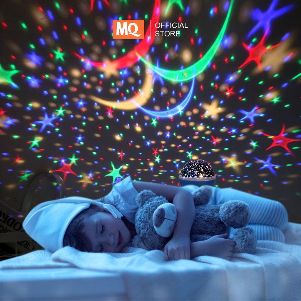 MQ Lampu Dekorasi LED Proyektor Bulan Bintang  Lampu DISCO   Lampu Tidur Anak   Lampu Kamar Anak Anak