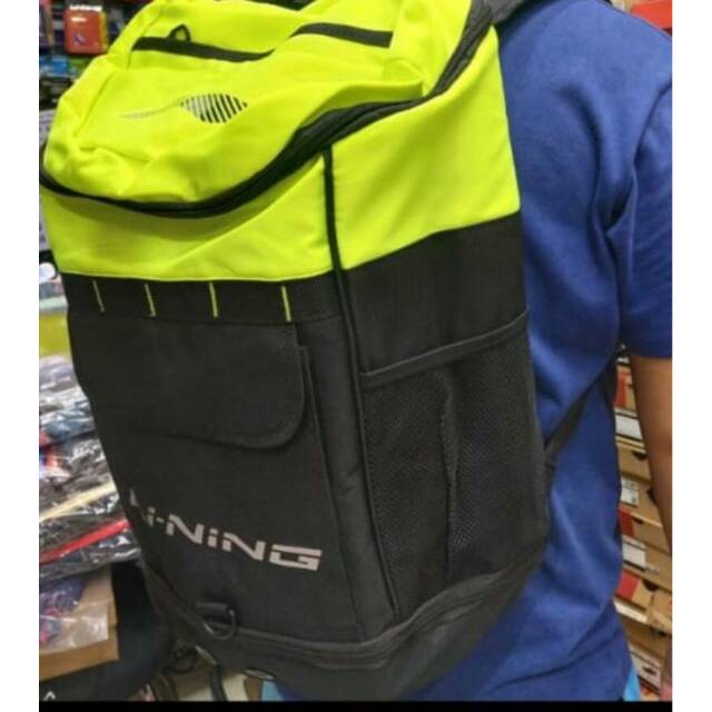 NEW TAS RANSEL LINING BLACK LIME IMPORT ORI BAGUS KUALITAS SUPER MODEL RANSEL