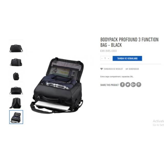 BODYPACK - Profound 3 Function Bag - Navy  - Preloved