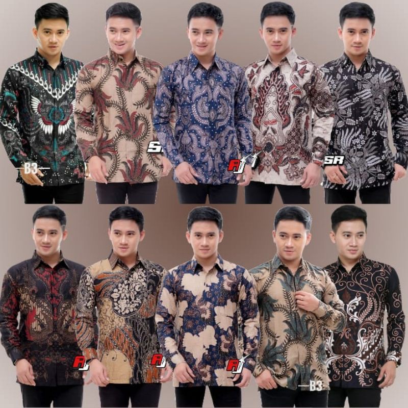 Baju Batik Pria Guz Azmi Syubannul Muslimin Katun Atasan Batik M L XL XXL