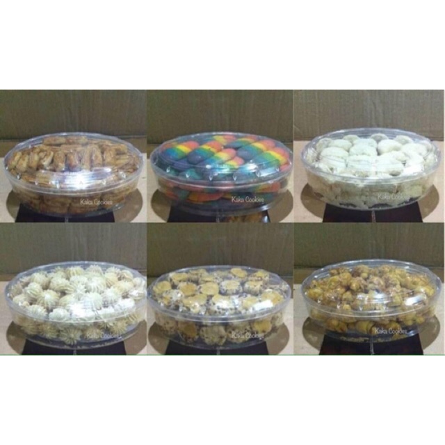 

Kue Kering Nastar, Kastangel, Sagu keju, Putri salju, Kue kacang ijo, Lidah kucing rainbow / Cookies