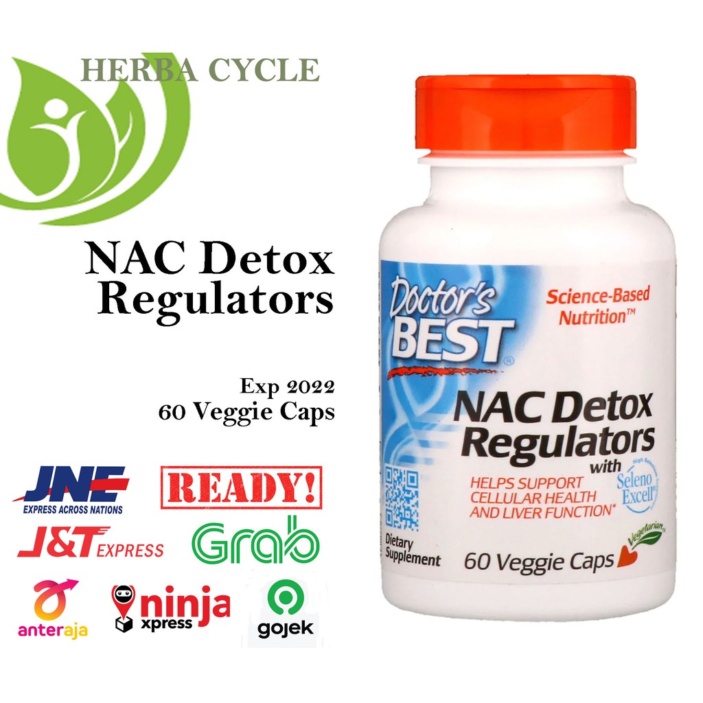 Doctors Best NAC Detox Regulators 60 Veggie Caps DR BEST NAC ORI USA