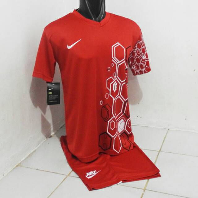 Jersey Setelan Futsal Nike/ Kostum Baju Bola/ Seragam Kaos Olahraga/ Team Voli/Badminton/Sepak Bola