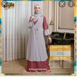 GAMIS MUSLIM WANITA ETHICA ELFA KAGUMI 189 GREY