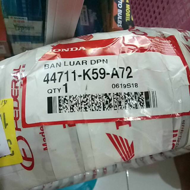 Ban Luar Depan K59 A72 Vario 125 LED  Vario 150 90 / 80 ring 14 Honda Tubeless