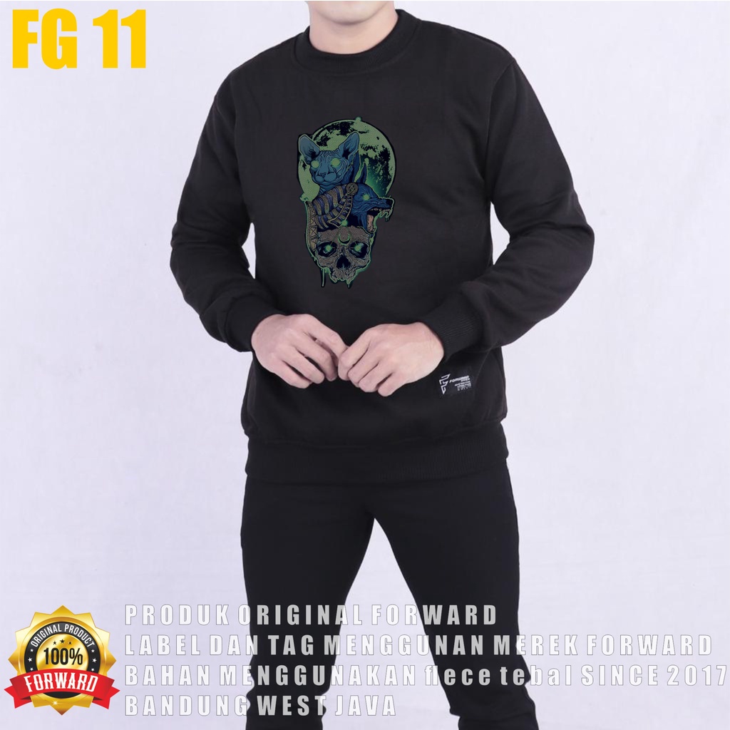 FORWARDSYSTEM Sweater Sweatshirt Crewneck Jumper Unisex Soft Fleece Size M L XL FG11