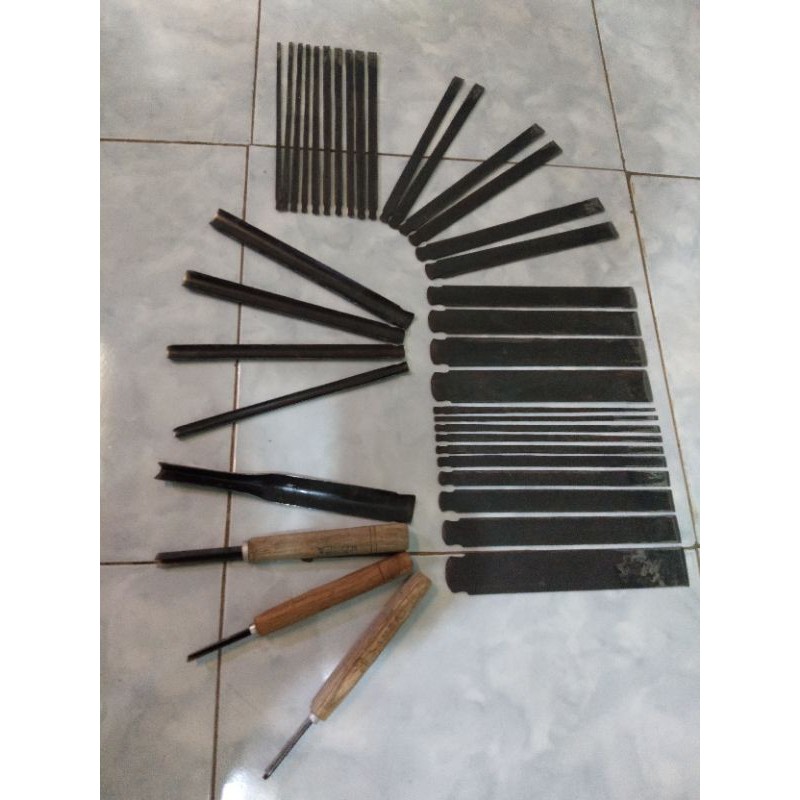 Tatah Ukir Kayu Satu Set Isi 38pcs