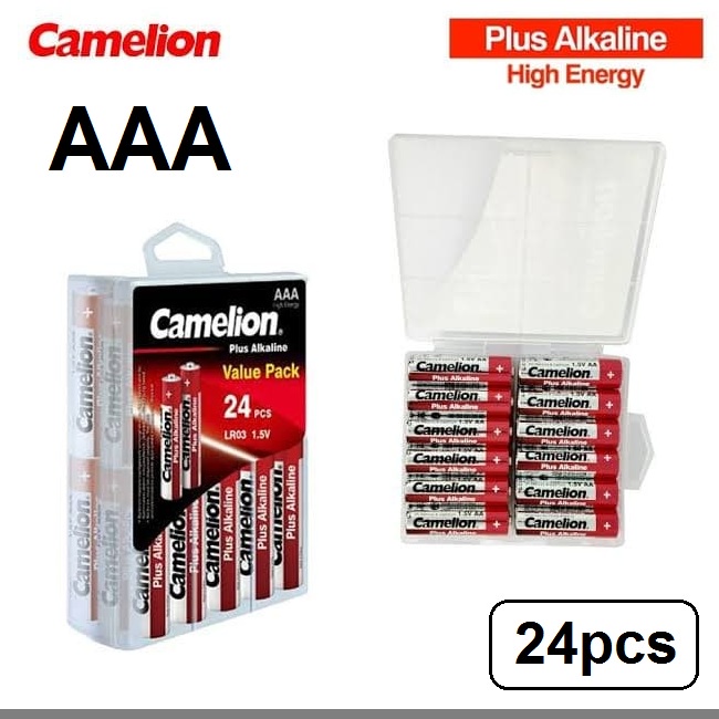 Baterai AAA Camelion Plus Alkaline LR03 Value Pack isi 24pcs