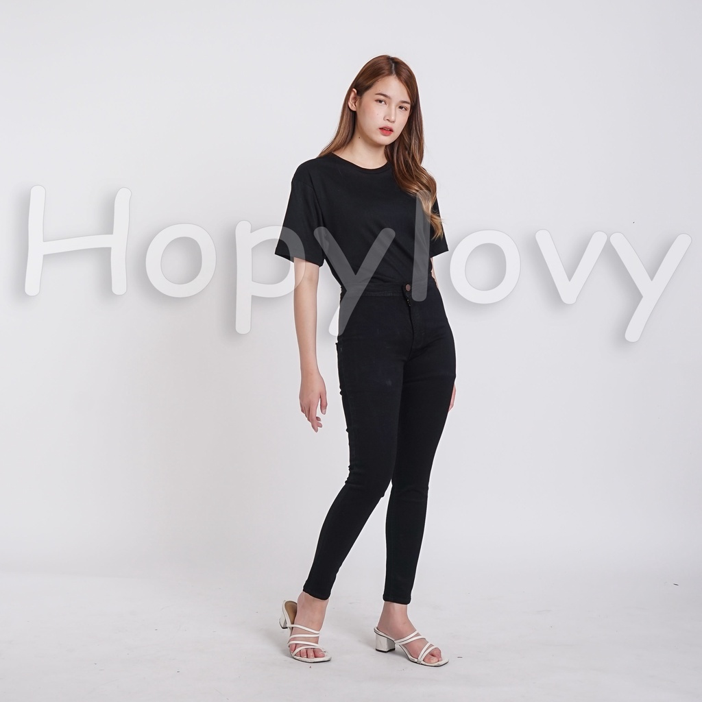 HOPYLOVY -  HW Jeans / Celana Highwaist Jeans High Waist PNY