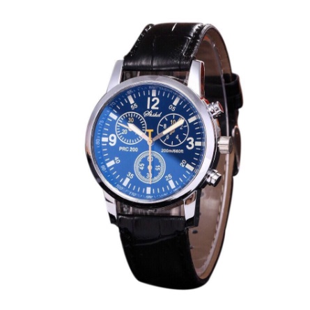 ✅COD J-109 Jam Tangan Pria Geneva Leather Quartz-Hitam Hitam