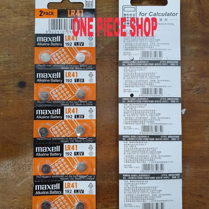 Original Batre / Baterai / Battery Maxell LR 41/ LR41/ AG3/ AG 3