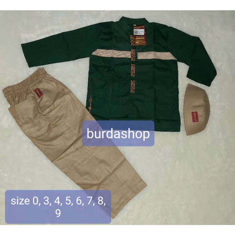 BAJU MUSLIM ANAK DANNIS TA D'ESMERALDA LAKI LAKI SIZE 0, 3, 4, 5, 6, 7, 8, 9 ( BAJU KOKO ANAK )