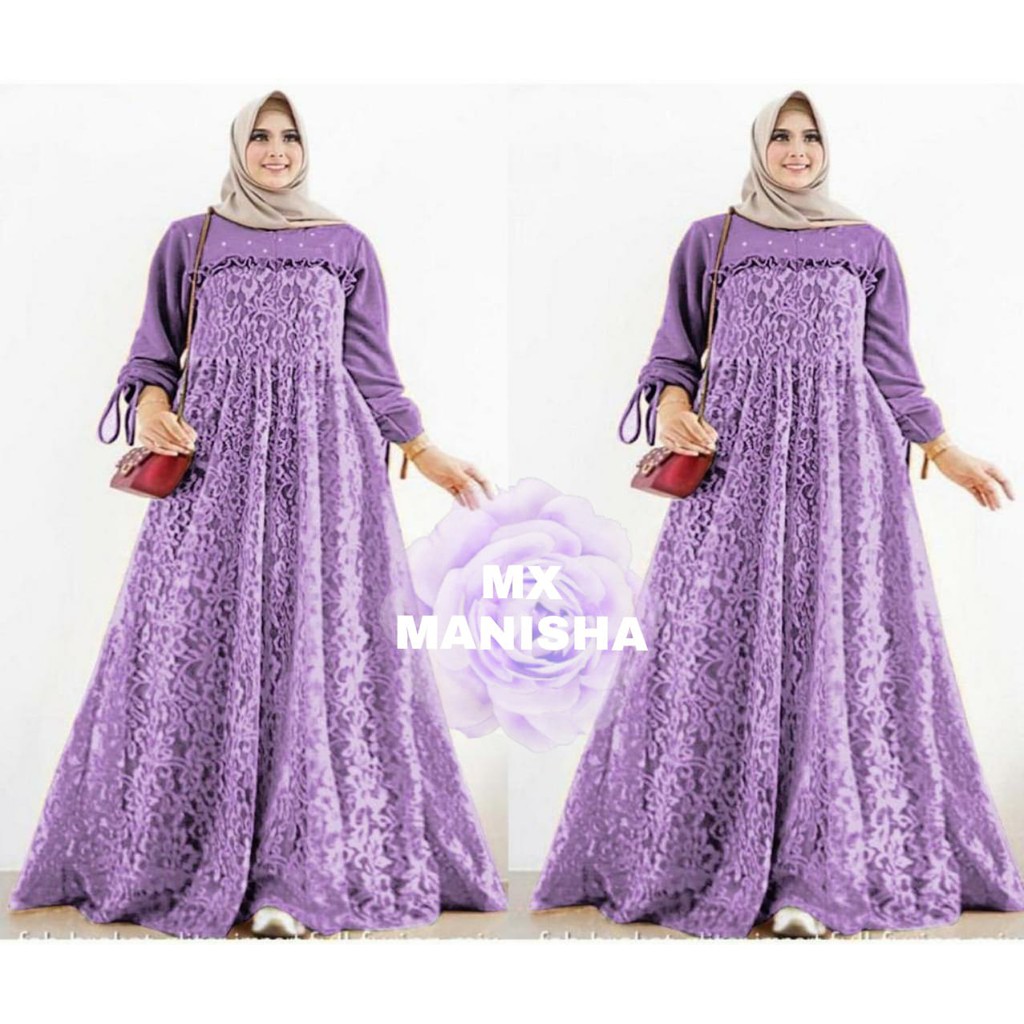 INDOBEST 3XL XXXL MANISHA GAMIS MEWAH / BRUKAT PESTA fashion wanita terlaris