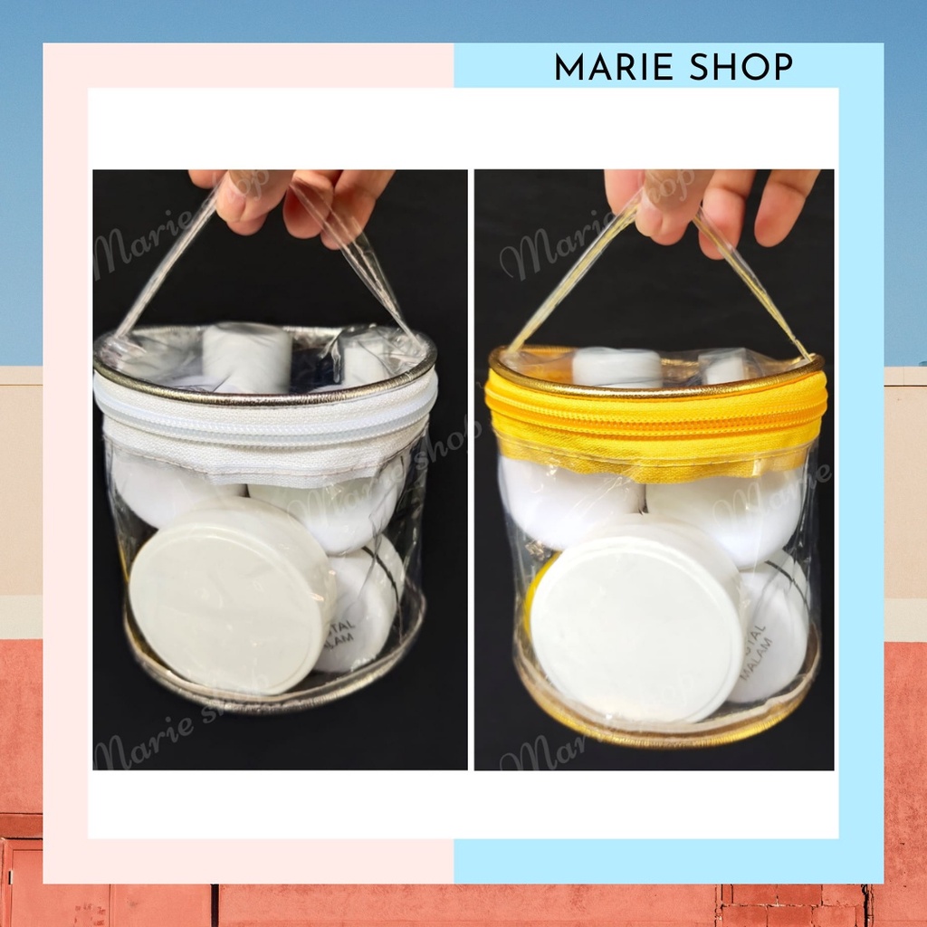 [ NTA ] POUCH TABUNG - POUCH BULAT - POUCH MIKA TRANSPARANT - WADAH KOSMETIK