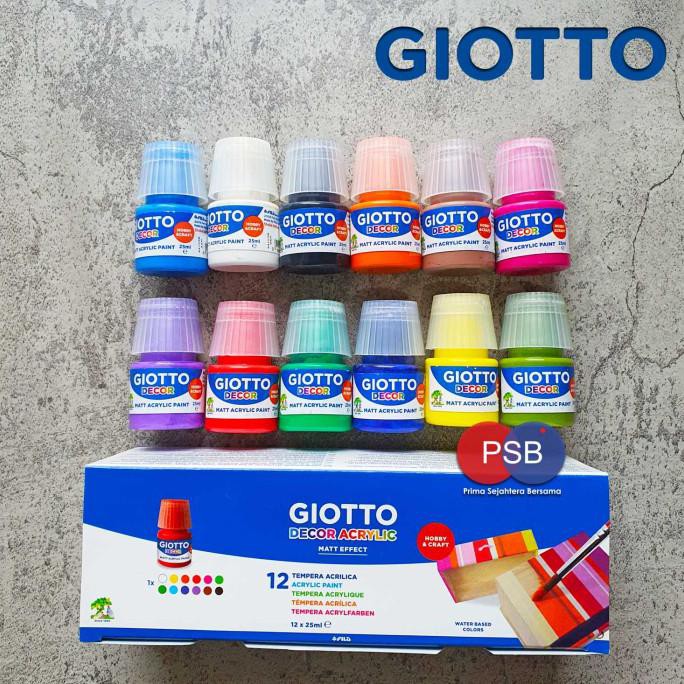 

TERBARU GIOTTO DECOR ACRYLIC 12 WARNA 25 ML / CAT AKRILIK GIOTTO PERALATAN MELUKIS ART SET