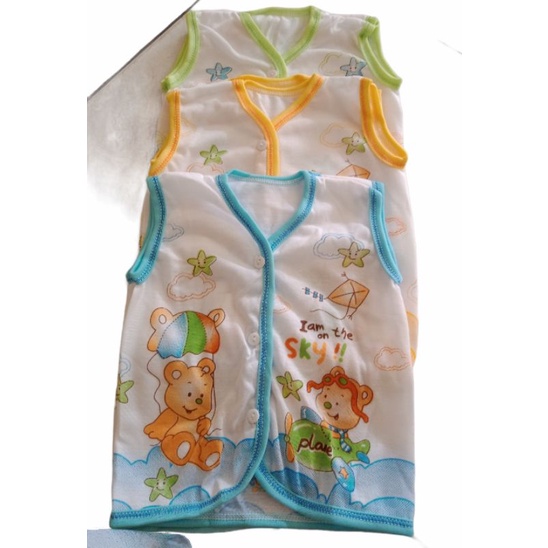 6Pcs Baju Yukensi Bayi KATUN Kancing Depan