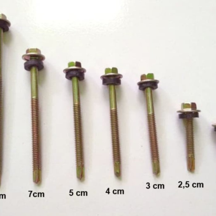 Baut roofing 7cm + karet