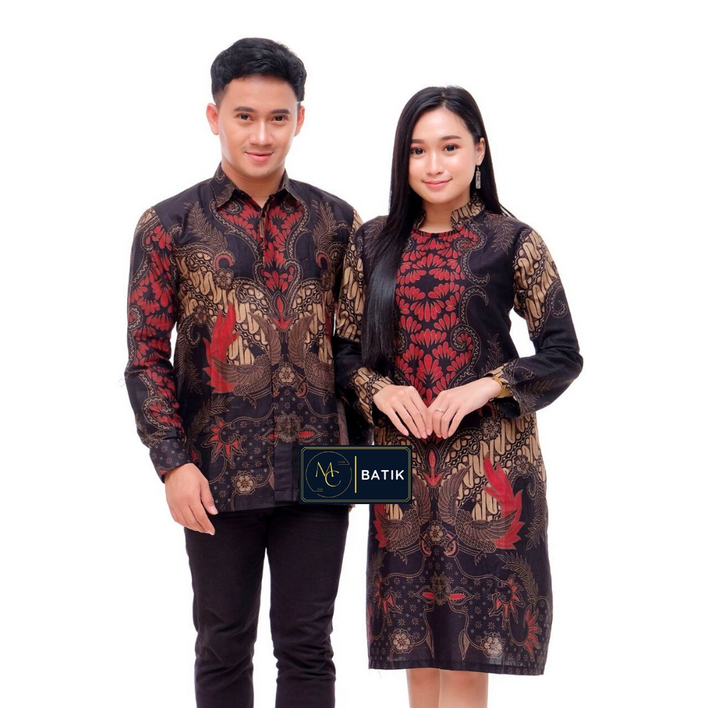 MCbatik Couple | Couple Batik Tunik Kemeja Lengan Panjang Terbaru