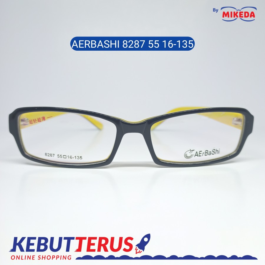 Mikeda - Frame Kacamata Aerbashi 8287 + Lensa ( Minus / Cylinder )
