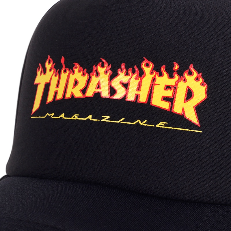 Thrasher Topi Baseball Bahan Katun Gaya Korea