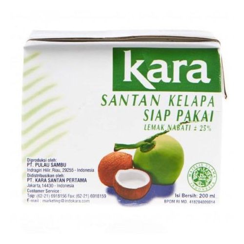 

Kara Santan Kelapa Murni Hijau 200ml Tta