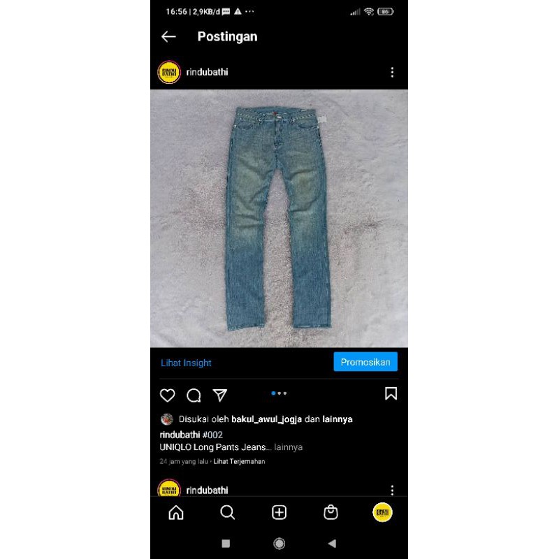 long pants uniqlo dan flannel