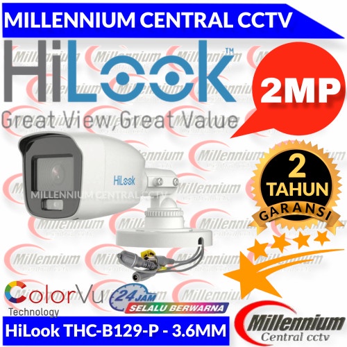 HILOOK COLORVU THC-B129-P 2MP / HILOOK CAMERA CCTV COLORVU OUTDOOR 2MP
