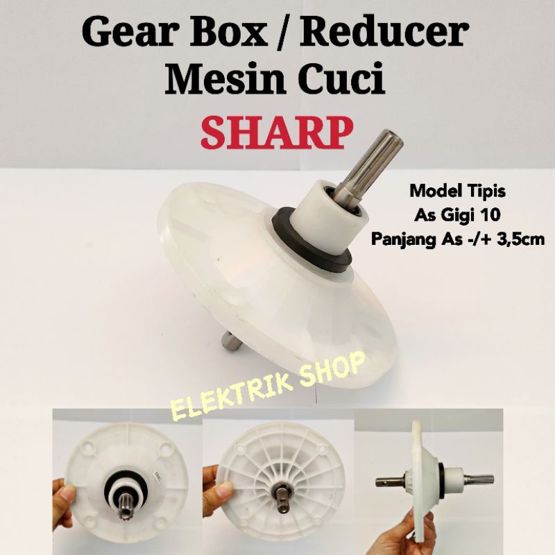 GEAR BOX / REDUCER MESIN CUCI SHARP MODEL TIPIS AS GIGI 10