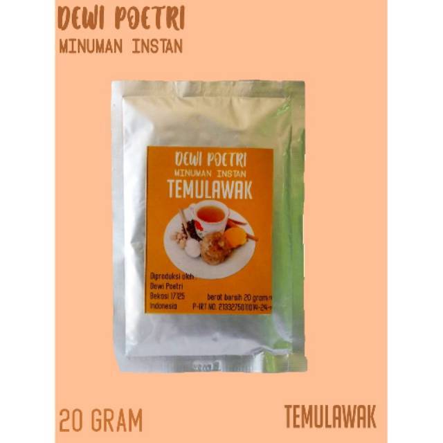 

Minuman Instan Sari SINOM, TEMULAWAK DAN JAHE REMPAH "DEWI POETRI" 20 Gram