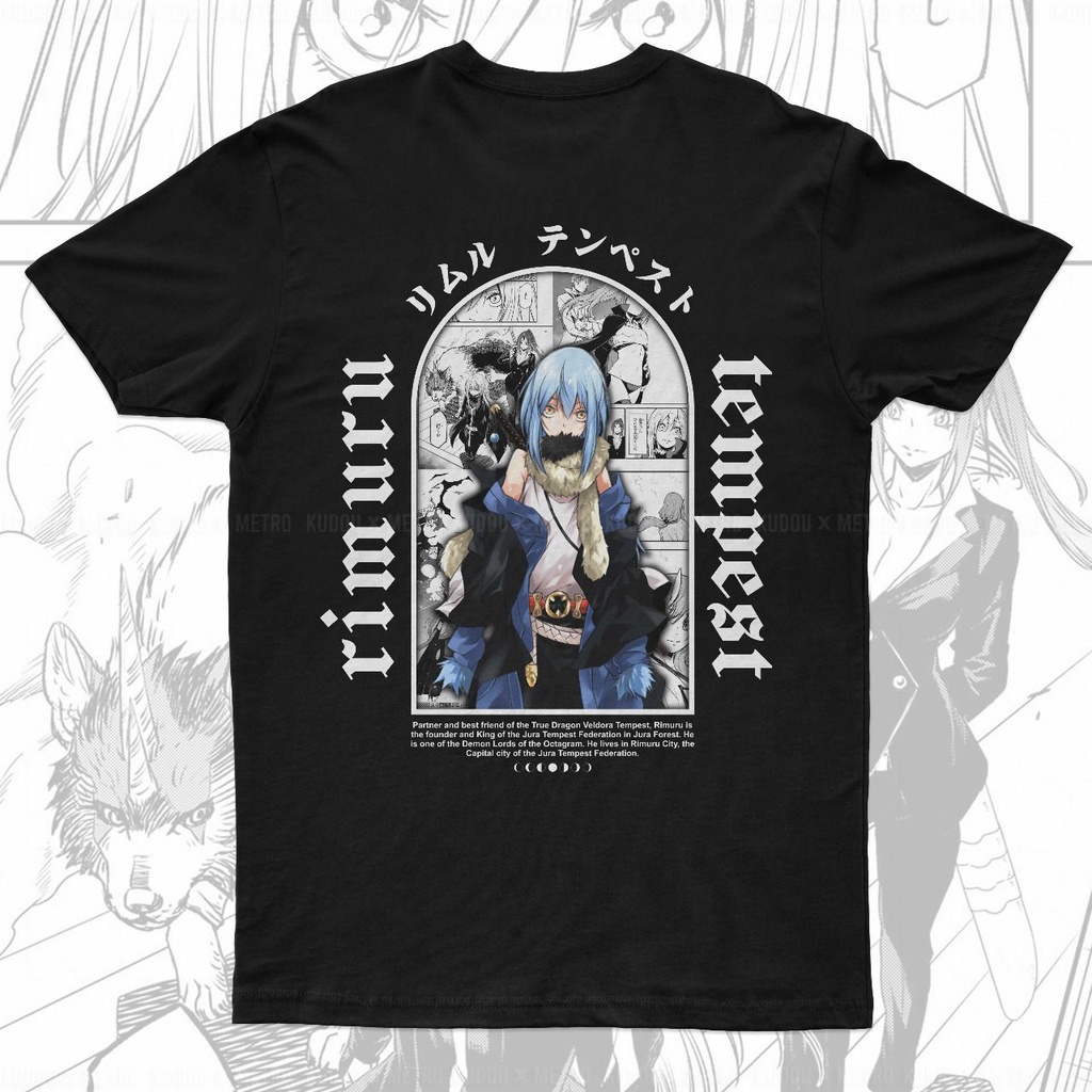 T-shirt Rimuru Tempest Demon Lord Black Anime Manga Unisex