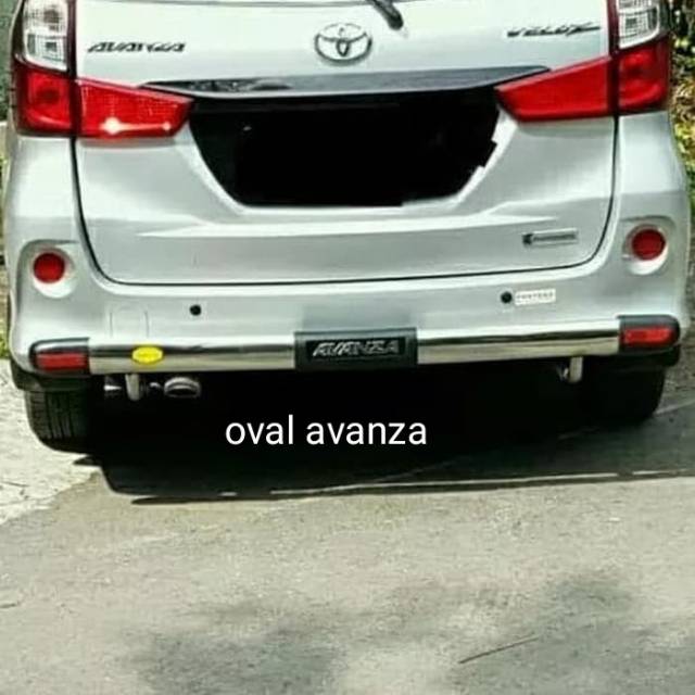 TANDUK BUMPER PENGAMAN BELAKANG MOBIL OVAL AVANZA STENLIS