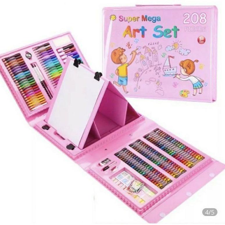 

(PROMO LNV51) Colouring Set Anak 208 pcs Crayon Art Set Alat Lukis ✣