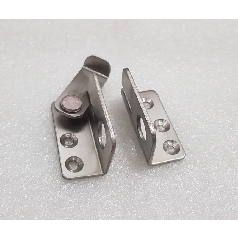 Paket grendel pintu geser stainless + gembok nekel pendek 30mm