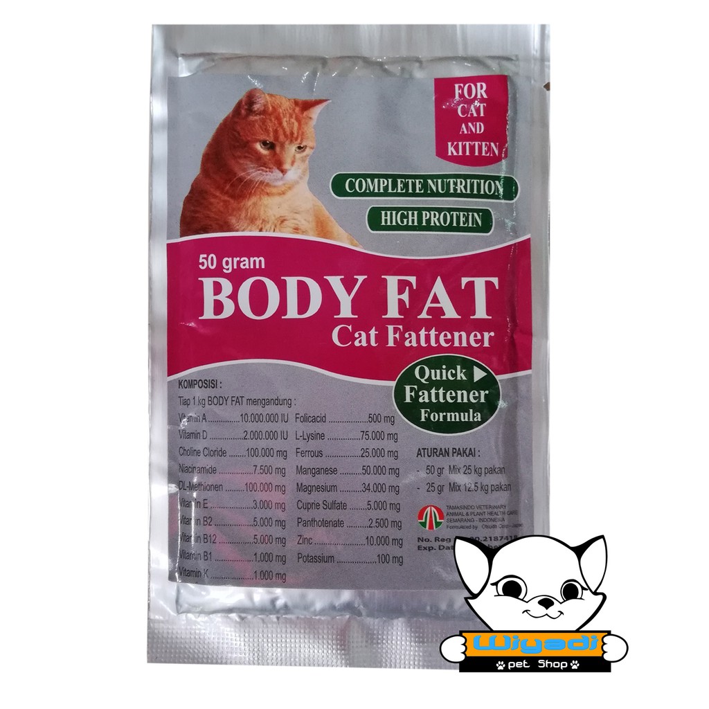 BODY FAT - Obat Suplemen Vitamin Penggemuk Penambah Napsu Makan Kucing Dan Kitten Kurus