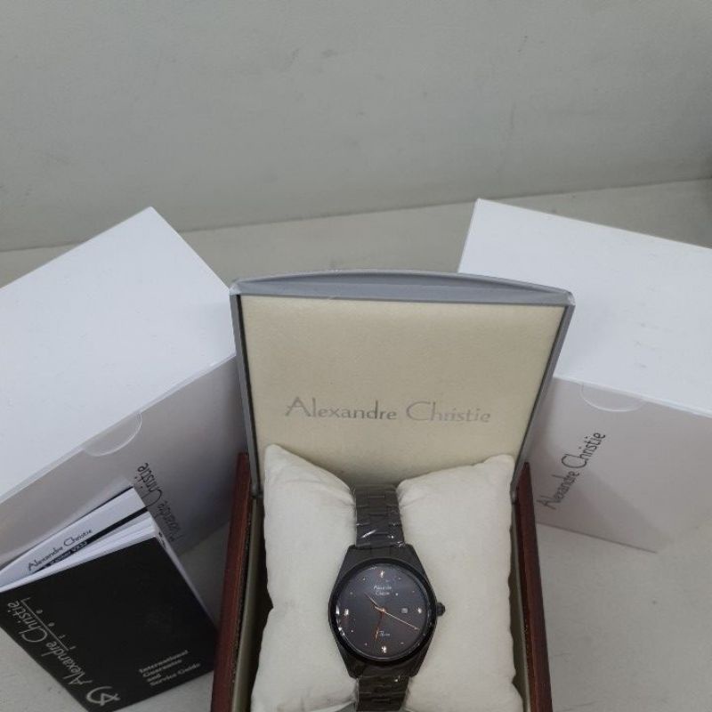 Jam Tangan Wanita Alexandre Christie AC2789LD AC 2789 LD AC2789 LD AC 2789LD Black Stainless