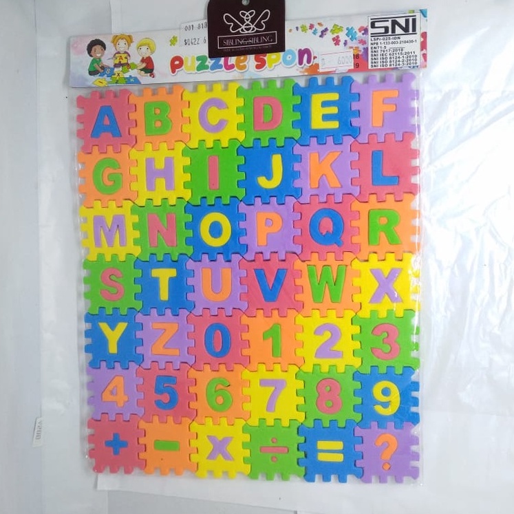 Jual Mainan Edukasi Puzzle Anak Bahan Spons Angka Dan Huruf Mainan ...