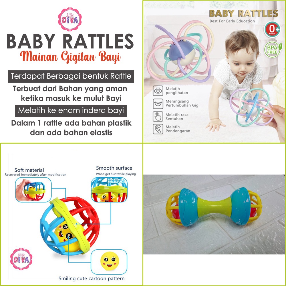 Mainan TEETHER Bayi BINTANG &amp; BOLA LUCU Baby Toys Series Untuk BAYI &amp; ANAK chn