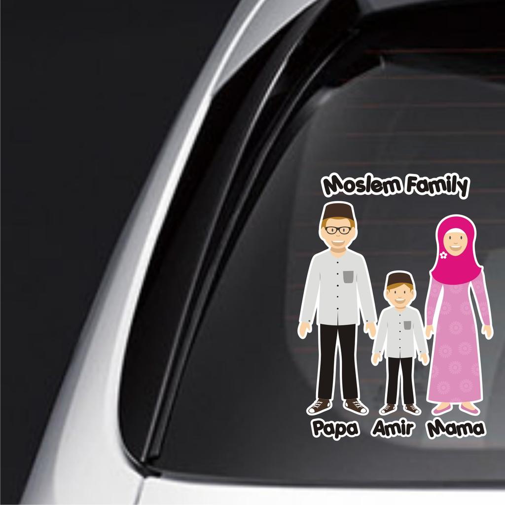 Sticker Mobil LUCU JDM Real Men Use Three Pedals Toyota Pajero Ayla