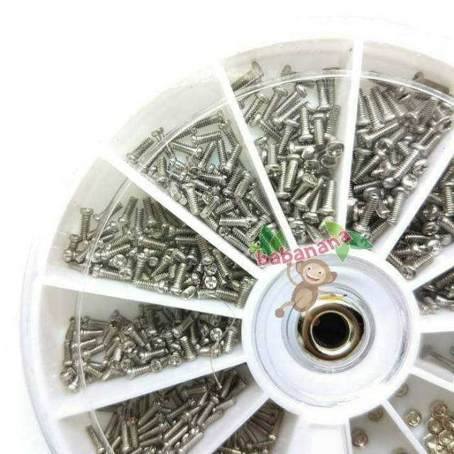 1000pcs stainless bolt screw glasses baut kacamata jam