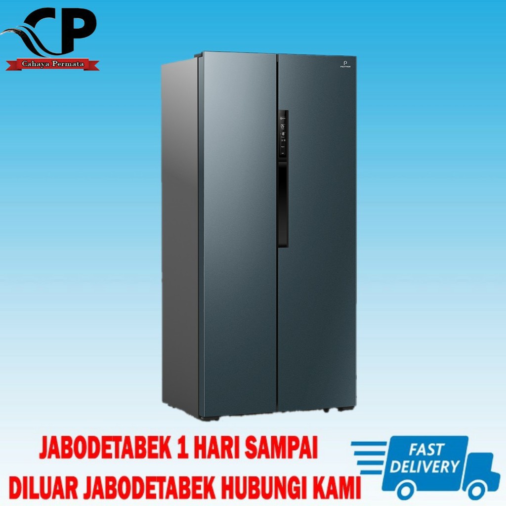 PROMO KULKAS POLYTRON PRS-460B SIDE BY SIDE 460L INVERTER PRS460B